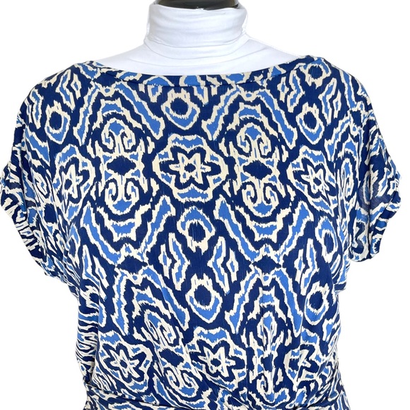 Boden Blue Tencel Tie Waist Dress Size 12L - Picture 2 of 8